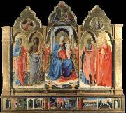 Fra Angelico Virgin and child Enthroned with Four Saints oil on canvas